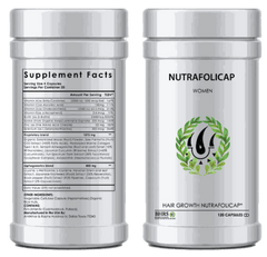 Hair Loss Supplement Nutrafolicap Women 120 Capsules with herbal vitamins and minerals for hair growth and healthy aging