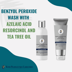 Wholesale Benzoyl Peroxide Wash with Azelaic Acid, Resorcinol, and Tea Tree Oil for acne treatment and skin whitening in bulk 50lbs
