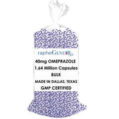 Contract manufactured bulk Omeprazole 40mg purple capsules GMP certified from Texas