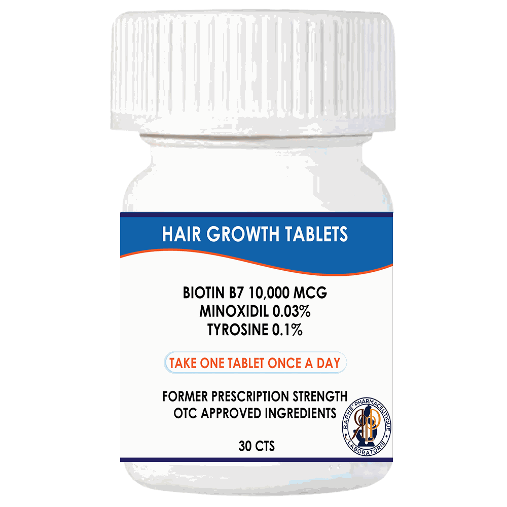 Minoxidil 1.25mg hair growth tablets with biotin and tyrosine for hair loss treatment