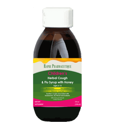 150ml herbal cold-flu medicine syrup for children with honey, natural ingredients, and immunity support
