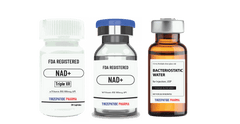 FDA registered NAD+ 400mg peptide and bacteriostatic water vials for injection by Tirzepatide Pharma