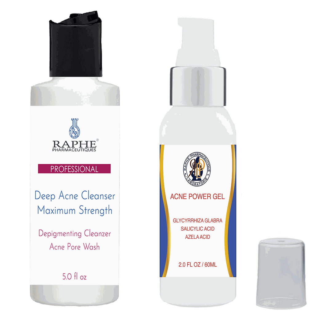 Acne Gel Glabrasalicylic Acid cleanser and serum set for acne treatment and pore reduction