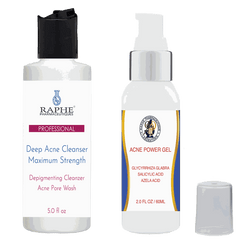 Acne Gel Glabrasalicylic Acid cleanser and serum set for acne treatment and pore reduction