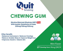 NRT lozenges with Methionine chewable gum for smoking cessation with mint flavor and added nutrients