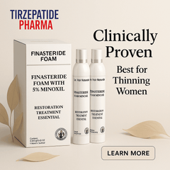 Severe Hair Loss Recovery Foam with Finasteride 1% and Minoxidil 5% for men and women, clinically proven hair thinning treatment foam