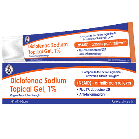 Research 1% Sodium Diclofenac and 5% Lidocaine External Analgesic Private label 30 Grams & Transdermal Patches