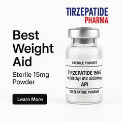 Tirzepatide 15mg sterile powder vial with methyl B12 3000mcg weight aid by Tirzepatide Pharma