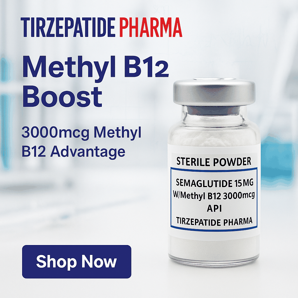Semaglutide 15mg with B12 3000mcg sterile powder vial by Tirzepatide Pharma