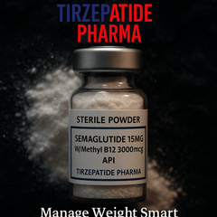Semaglutide 15mg with B12 sterile powder vial for weight management by Tirzepatide Pharma
