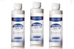 Three bottles of Hair Restoration Amino Silk Peptides leave-in conditioner for hair loss treatment