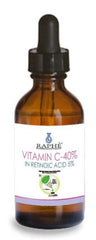 Liposomal Vitamin C serum with 40% vitamin C and 5% retinoic acid in amber dropper bottle