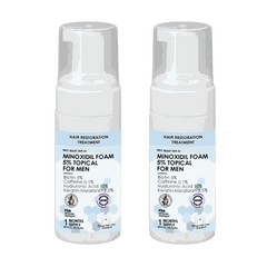 Minoxidil hair foam with biotin caffeine hyaluronic acid keratin and melatonin for hair loss treatment and restoration