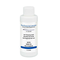 Minoxidil 5% solution bottle for hair growth with biotin, green tea, and pro-vitamin B5, 60ml unlabeled unit