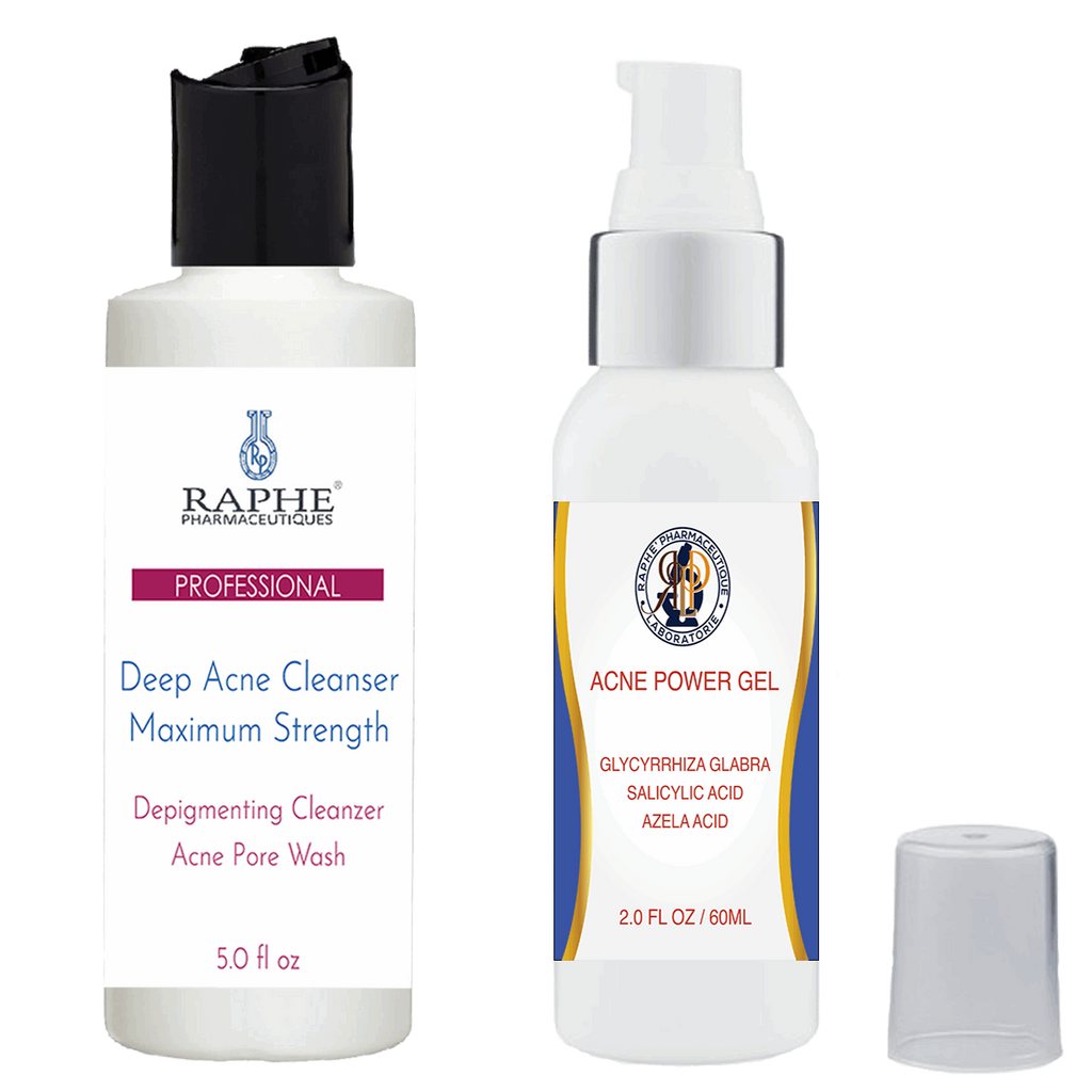 Acne Skincare Gel Glabrasalicylic Acid 40 in Retinol Medium 60ml & Maximum Strength Acne Cleanser