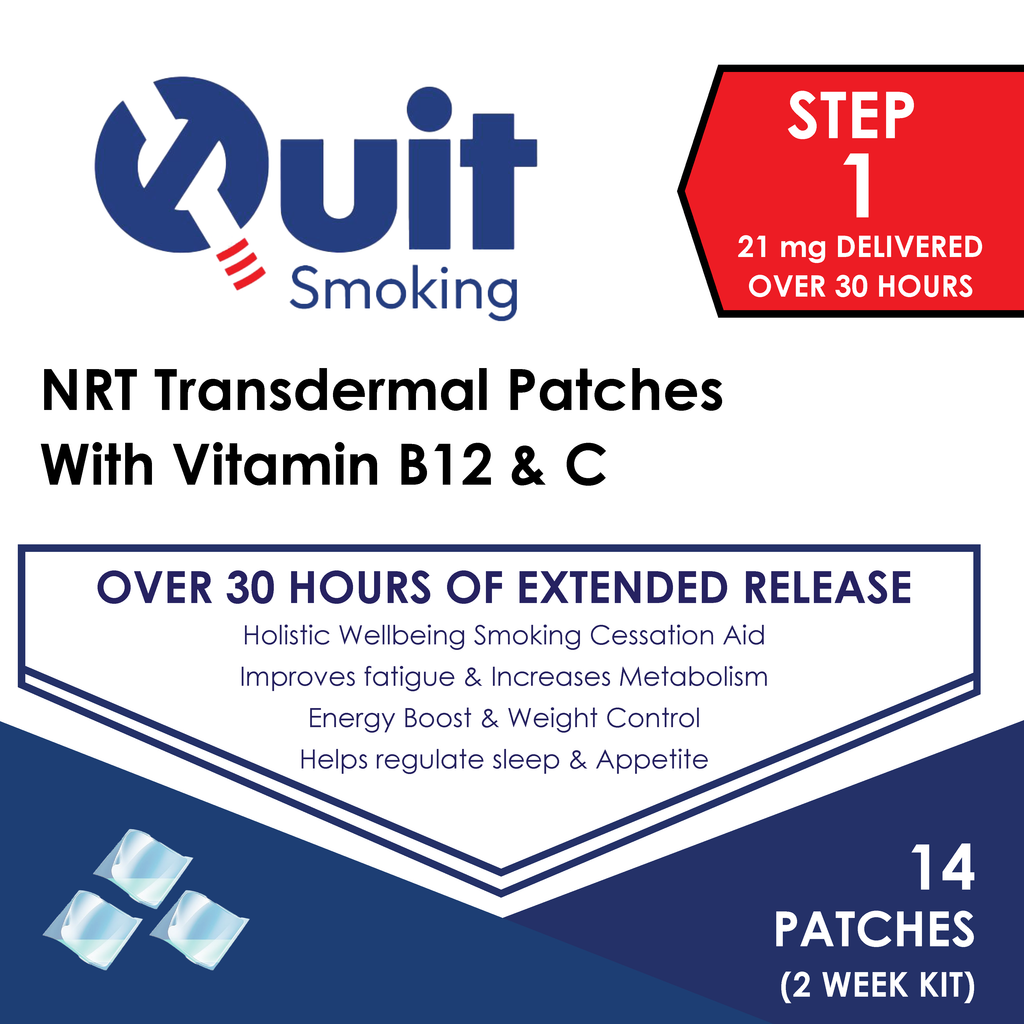 Smoking Cessation Transdermal Patches with Vitamin B12 and Vitamin C