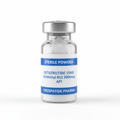 Retatrutide 15mg with B12-3000mcg Sterile Powder 4-Pack
