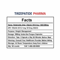 Retatrutide 2mg With Methyl B12 API 2-Pack Captides Wholesale