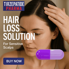 Contract manufactured minoxidil capsules for hair loss treatment on sensitive scalps
