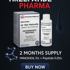 Finasteride Minoxidil Copper Peptide Hair Restoration Solution 2-month supply for men hair regrowth